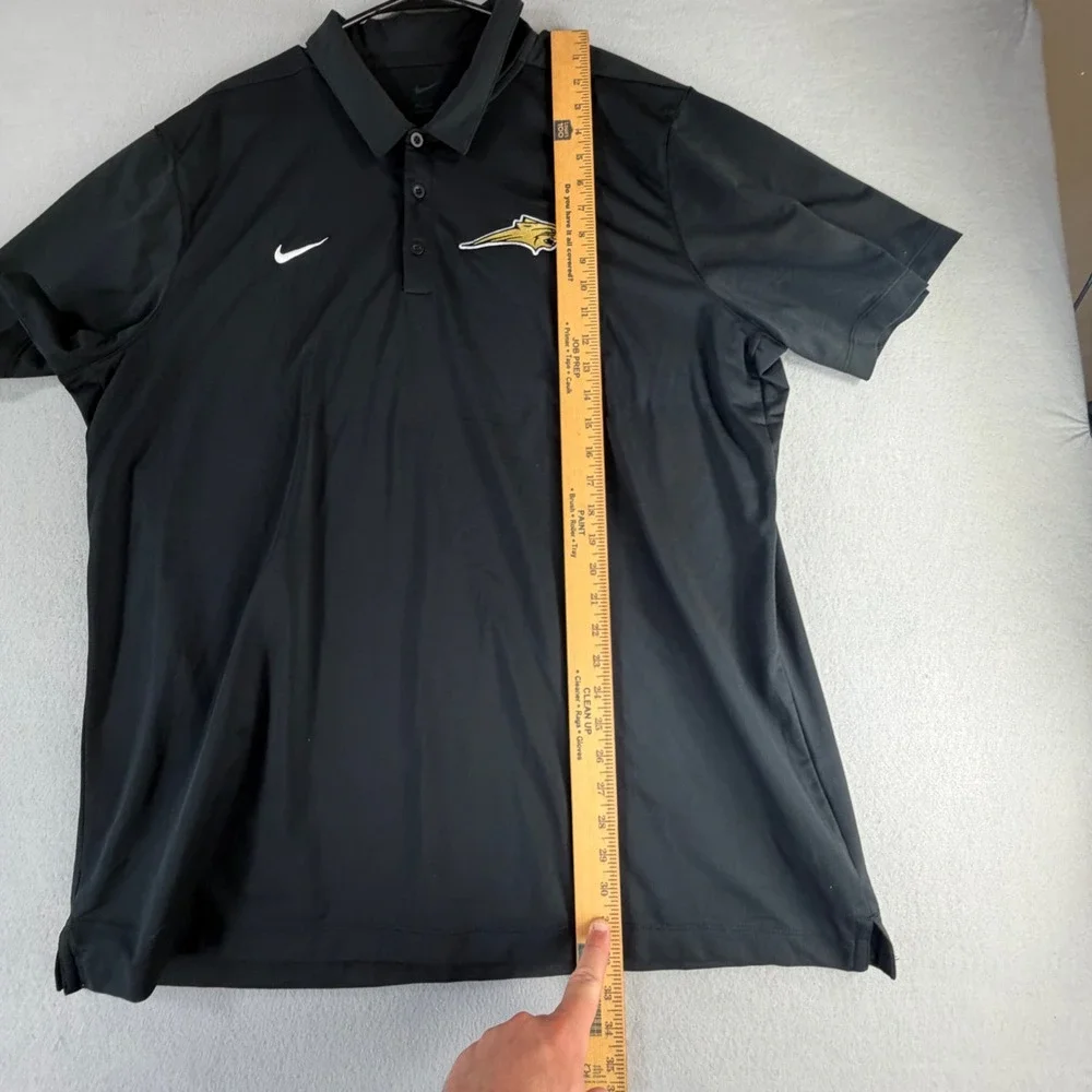 Nike Dri-Fit Golf Polo Shirt Mens XXL Black Short Sleeve Performance Sportswear
